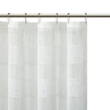 White Striped Embroidered Shower Curtain - Homeroots