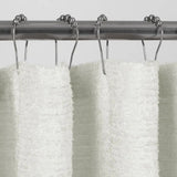 Pearl White Soft Textured Shower Curtain - Homeroots