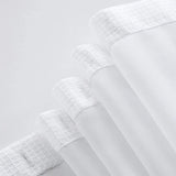 White Sheer and Grid Shower Curtain and Liner Set - Homeroots