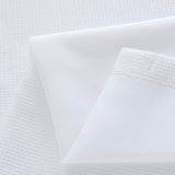 White Sheer and Grid Shower Curtain and Liner Set - Homeroots