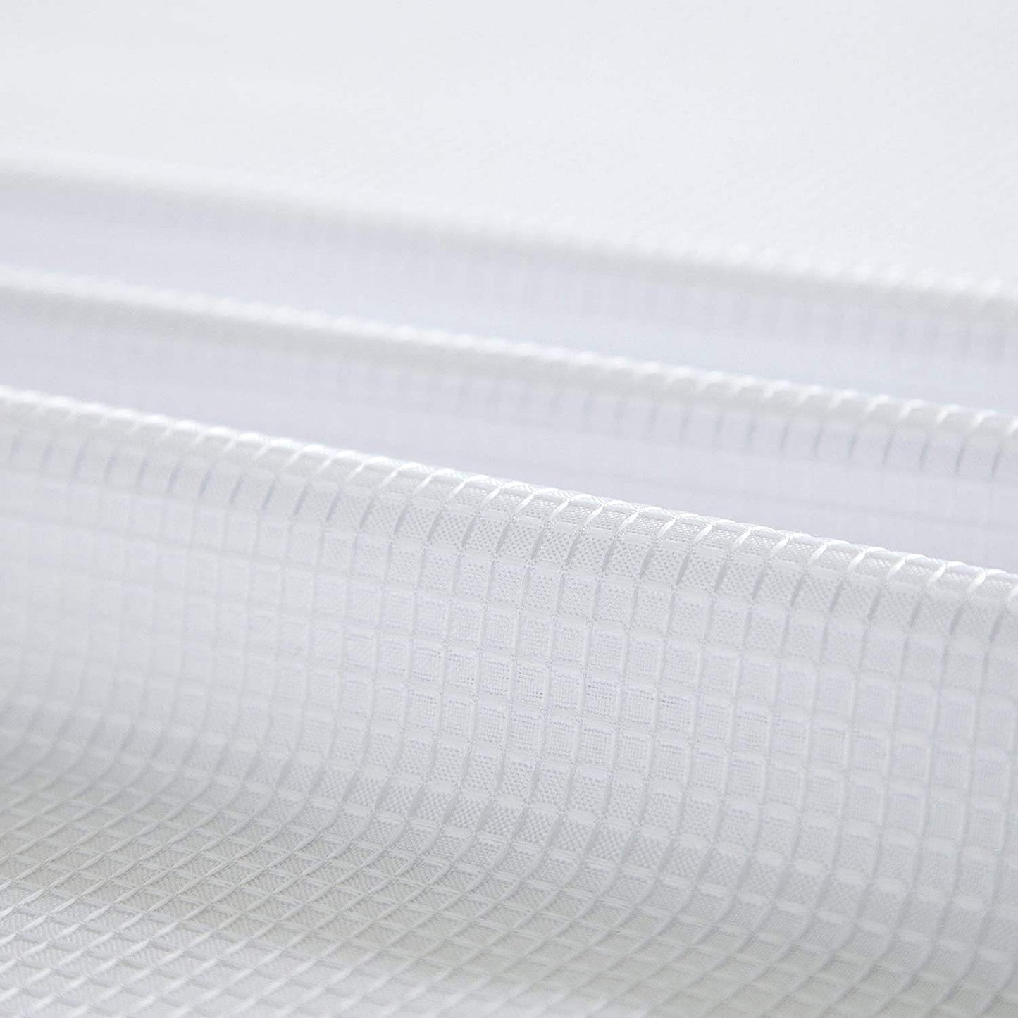 White Sheer and Grid Shower Curtain and Liner Set - Homeroots - Flyclothing LLC