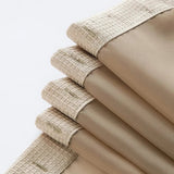 Mocha Sheer and Grid Shower Curtain and Liner Set - Homeroots