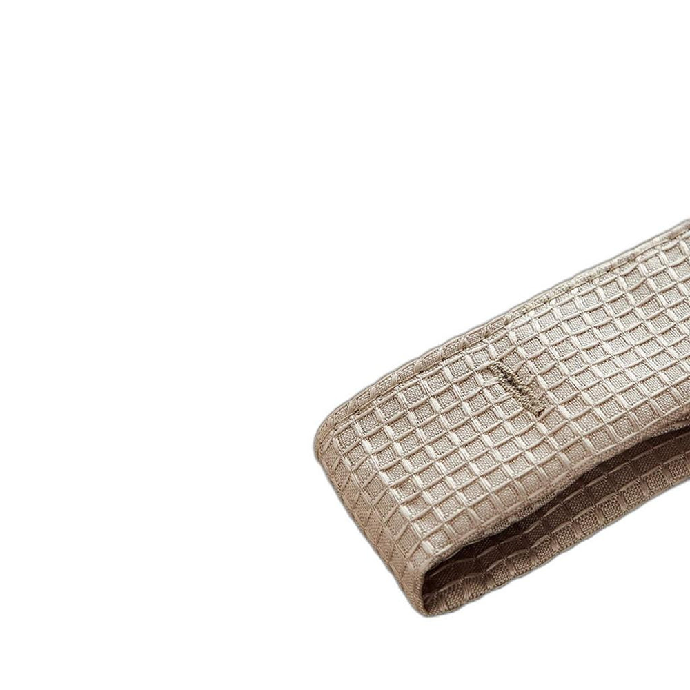 Mocha Sheer and Grid Shower Curtain and Liner Set - Homeroots