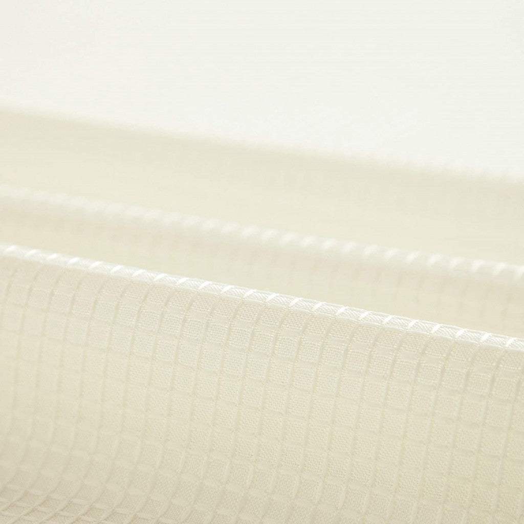 Ivory Sheer and Grid Shower Curtain and Liner Set - Homeroots - Flyclothing LLC