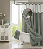 Gray Sheer and Grid Shower Curtain and Liner Set - Homeroots - Flyclothing LLC
