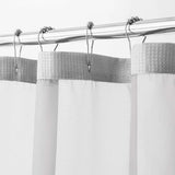 Silver Modern Grid Shower Curtain and Liner Set - Homeroots
