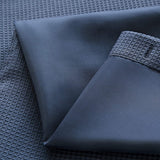 Navy Modern Grid Shower Curtain and Liner Set - Homeroots