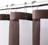 Brown Modern Grid Shower Curtain and Liner Set - Homeroots