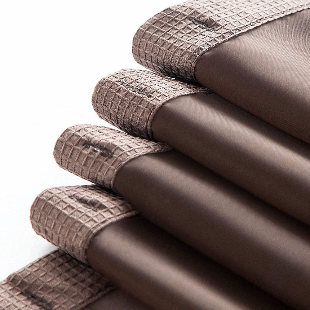 Brown Modern Grid Shower Curtain and Liner Set - Homeroots