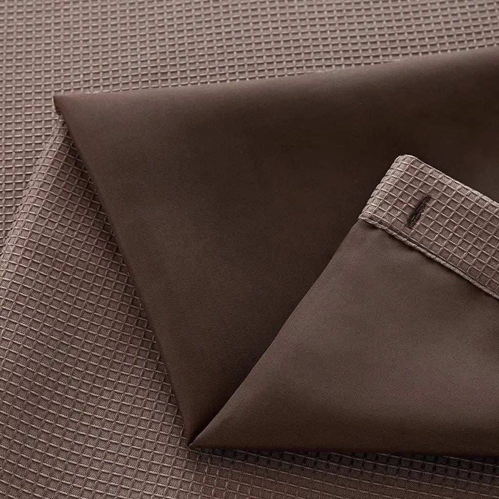 Brown Modern Grid Shower Curtain and Liner Set - Homeroots - Flyclothing LLC