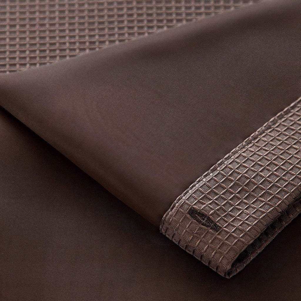 Brown Modern Grid Shower Curtain and Liner Set - Homeroots - Flyclothing LLC