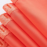Coral Sheer and Grid Shower Curtain and Liner Set - Homeroots