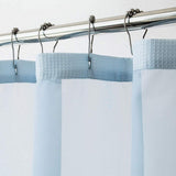Light Blue Sheer and Grid Shower Curtain and Liner Set - Homeroots - Flyclothing LLC