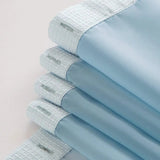 Light Blue Sheer and Grid Shower Curtain and Liner Set - Homeroots