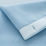 Light Blue Sheer and Grid Shower Curtain and Liner Set - Homeroots - Flyclothing LLC