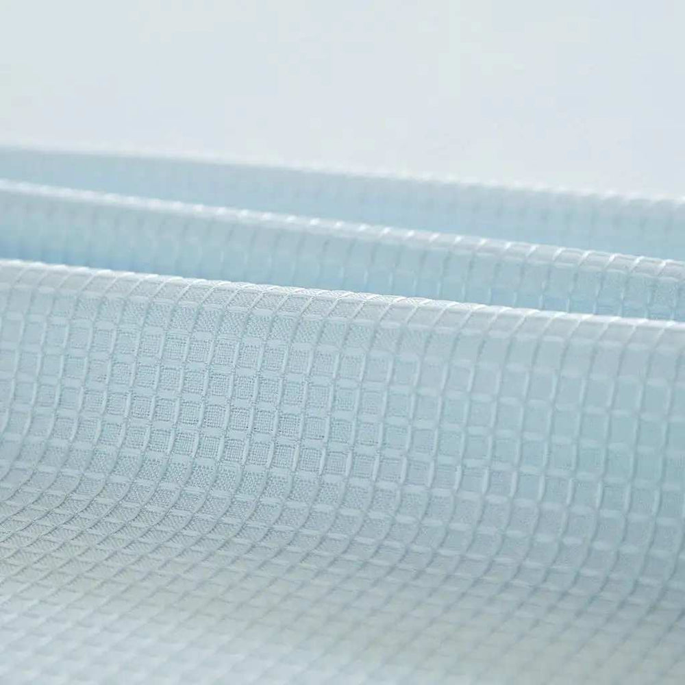 Light Blue Sheer and Grid Shower Curtain and Liner Set - Homeroots - Flyclothing LLC