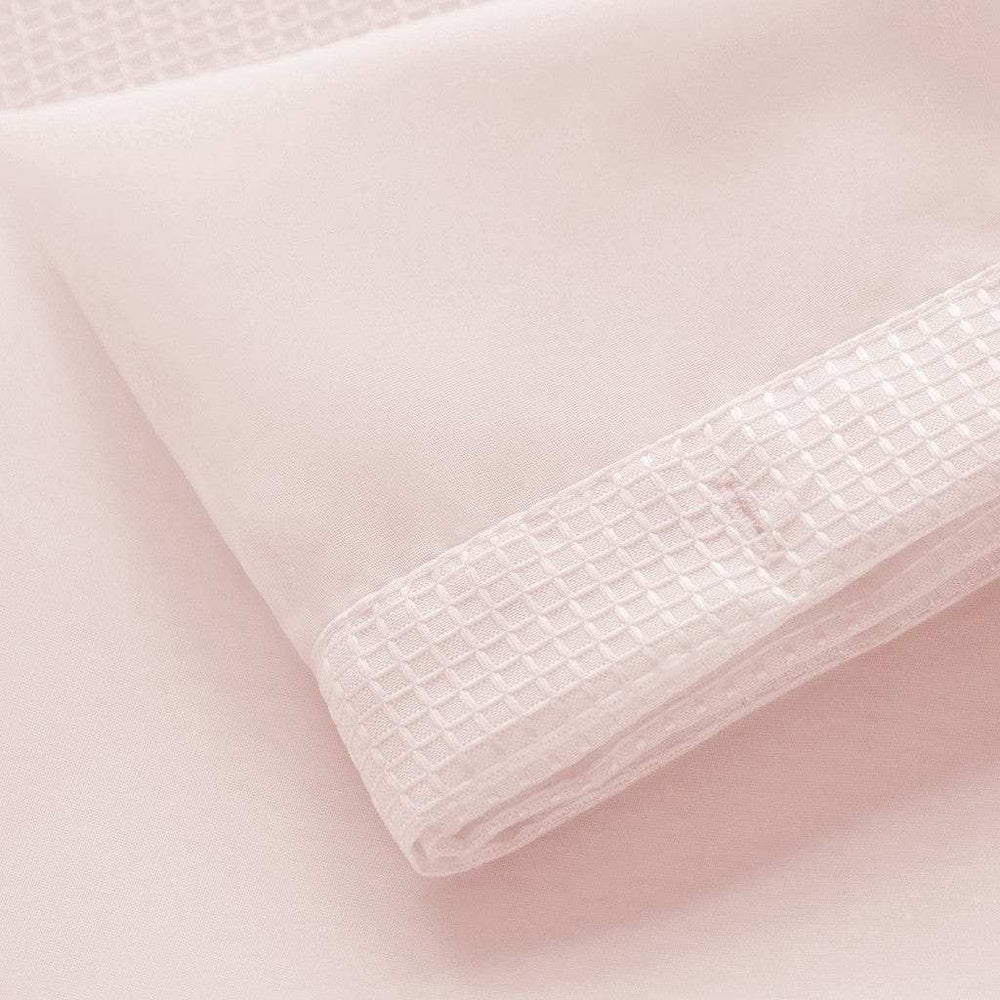 Blush Sheer and Grid Shower Curtain and Liner Set - Homeroots - Flyclothing LLC