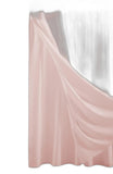Blush Sheer and Grid Shower Curtain and Liner Set - Homeroots