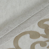 Gold Contemporary Velvet Scroll Shower Curtain - Homeroots