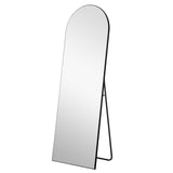 Arched Black Standing Mirror
