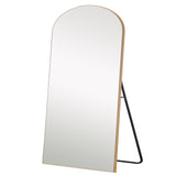 71" Gold Arch Wood Framed Full Length Standing Mirror - Homeroots