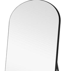 Petite Black Arched Wooden Mirror - Homeroots