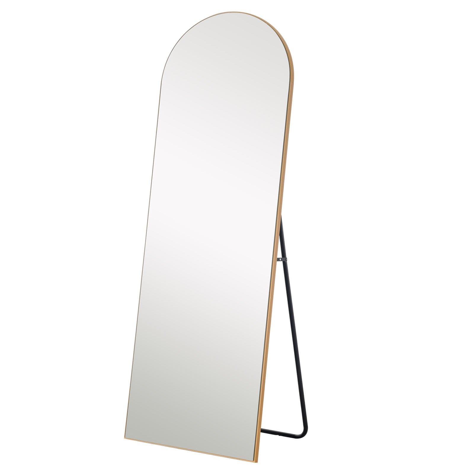 Narrow Gold Arched Wooden Mirror - Homeroots