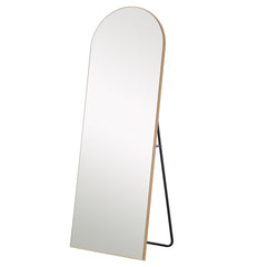 Narrow Gold Arched Wooden Mirror - Homeroots