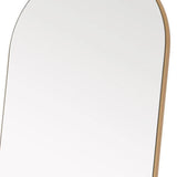 Narrow Gold Arched Wooden Mirror - Homeroots