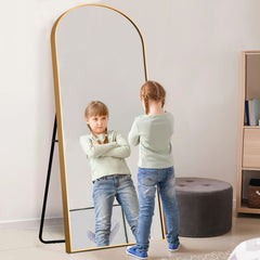 Gold Arched Full-length Standing Mirror - Homeroots