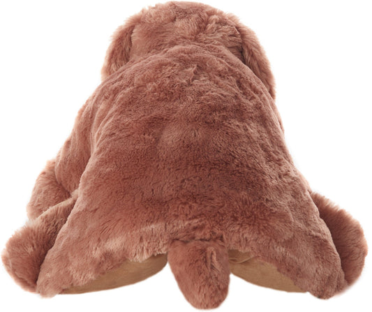 22" X 18" Brown Dog Throw Pillow - Homeroots