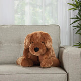 22" X 18" Brown Dog Throw Pillow - Homeroots