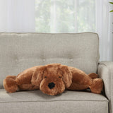 22" X 18" Brown Dog Throw Pillow - Homeroots