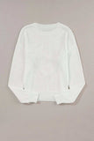 XOXO Round Neck Drop Shoulder Sweater - Trendsi - Flyclothing LLC
