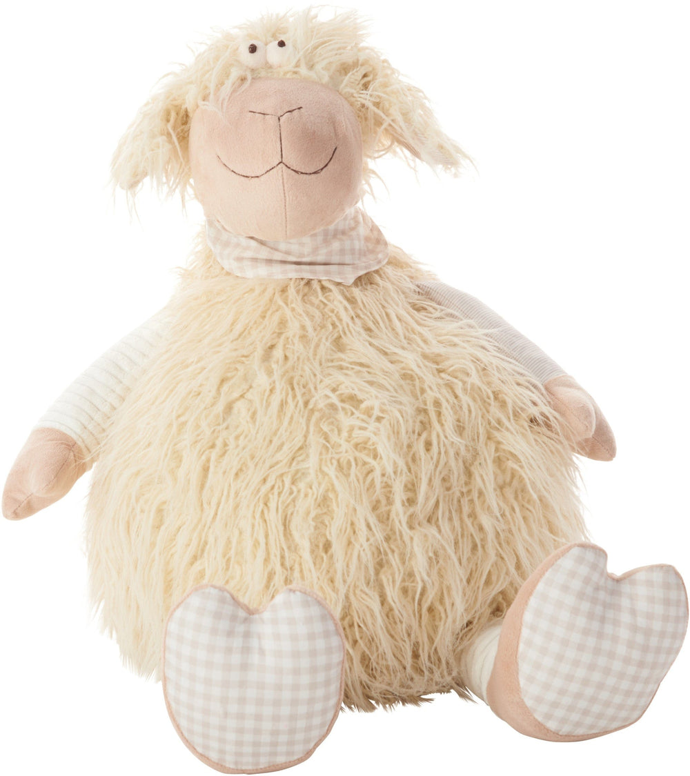 26" X 22" Ivory Lamb Throw Pillow - Homeroots