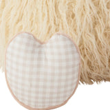 26" X 22" Ivory Lamb Throw Pillow - Homeroots - Flyclothing LLC