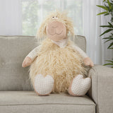 26" X 22" Ivory Lamb Throw Pillow - Homeroots - Flyclothing LLC