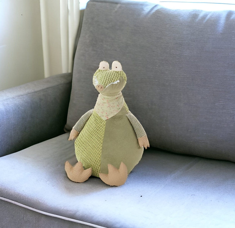 26" X 22" Green Novelty Throw Pillow - Homeroots