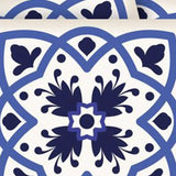 5" X 5" Blue And White Mosaic Peel And Stick Removable Tiles - Homeroots