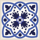 6" X 6" Blue And White Mosaic Peel And Stick Removable Tiles - Homeroots