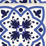 8" X 8" Blue And White Mosaic Peel And Stick Removable Tiles - Homeroots
