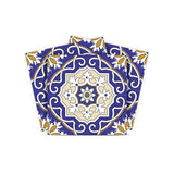4" X 4" Blue White and Gold Mosaic Removable Tiles - Homeroots - Flyclothing LLC