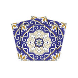 4" X 4" Blue White and Gold Mosaic Removable Tiles - Homeroots