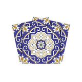 5" X 5" Blue White and Gold Mosaic Removable Tiles - Homeroots