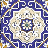 6" X 6" Blue White and Gold Mosaic Removable Tiles - Homeroots