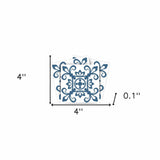 4" X 4" Teal And White Mosaic Peel And Stick Removable Tiles - Homeroots - Flyclothing LLC