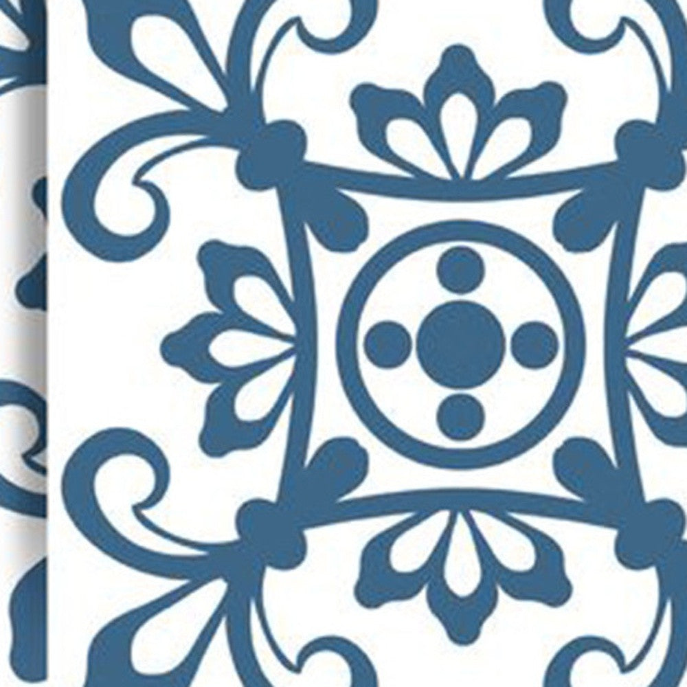 6" X 6" Teal And White Mosaic Peel And Stick Removable Tiles - Homeroots - Flyclothing LLC