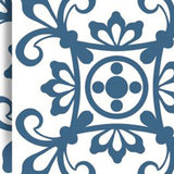 6" X 6" Teal And White Mosaic Peel And Stick Removable Tiles - Homeroots