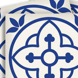 5" X 5" Tulipa Blue and White Peel and Stick Removable Tiles - Homeroots - Flyclothing LLC