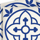 6" X 6" Tulipa Blue and White Peel and Stick Removable Tiles - Homeroots - Flyclothing LLC